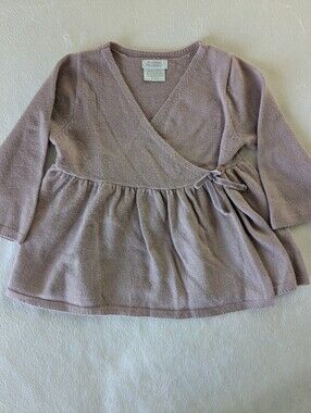 Wrap Sweater Top in Dusty Mauve